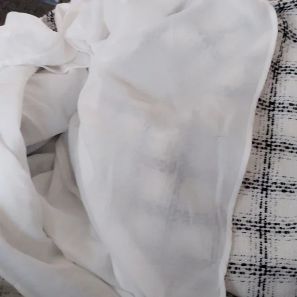 English Factory 2XL Cottage Plaid Gingham Tweed Puff Sleeve New - Picture 6 of 8